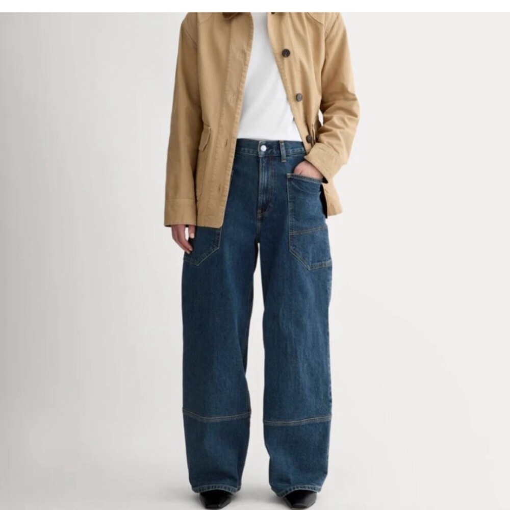Everlane The Way-High® Gardener Jean in Dark Wash Vintage Indigo.
